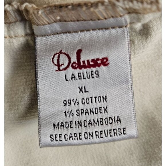 Deluxe L.A. Blues XL Corduroy Jacket Denim Look Tucker Casual Outerwear - Picture 8 of 8